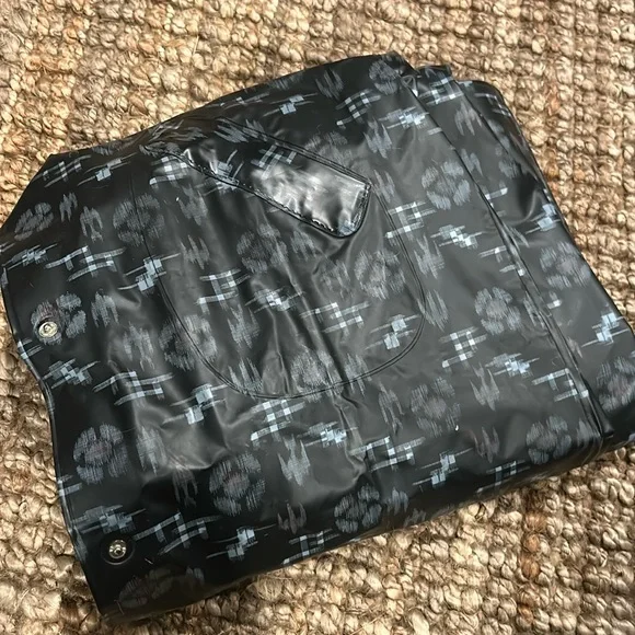 Voguemont‎ Vintage Mens Graphic Printed Long Rain Coat Size Large